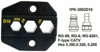 1PK-3003D10 Pro'sKit Губки сменные для обжима коаксиального кабеля (RG-59, RG-6, RG-8281) и разъемов F-типа категории V