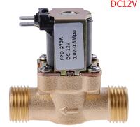 Электромагнитный латунный электрический клапан G1/2 '' DC 12V / AC 220V