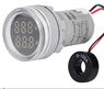 Круглый ампервольтметр, LED дисплей, АС 60 - 500 В, 100А